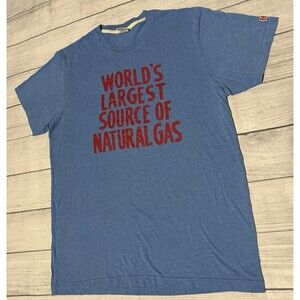 Worlds Largest Source Of Natural Gas T Shirt Size XL Homage Brand Retro Reprint